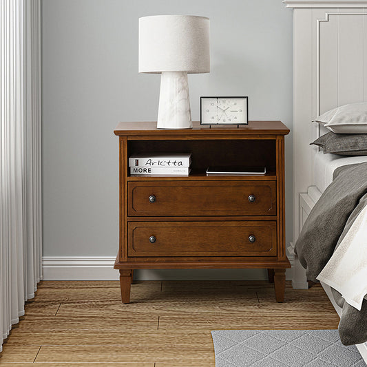 Gaspard 2 - Drawer Solid Wood Nightstand