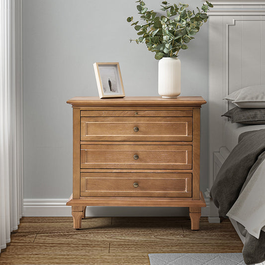 Galatea 3 - Drawer Nightstand Chest with Built-In Outlets