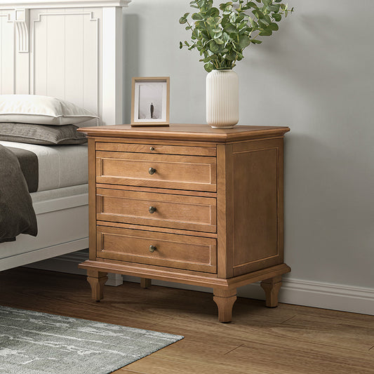 Galatea 3 - Drawer Nightstand Chest with Built-In Outlets