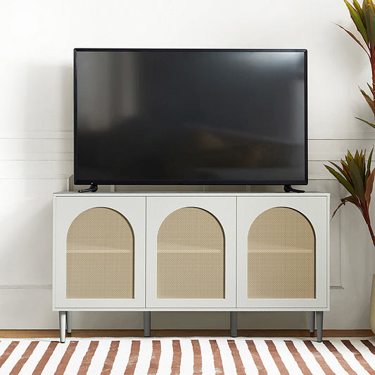 Posey 56" Wide Wood and Rattan Sideboard