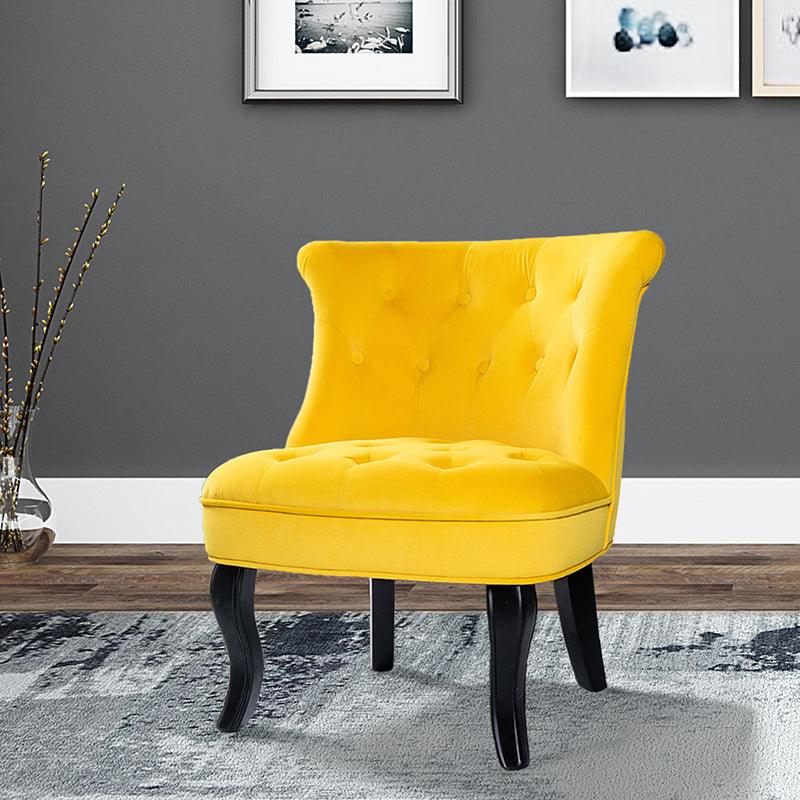 Yellow vanity outlet chair