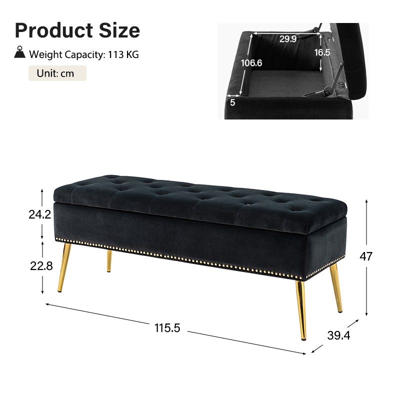 Lenore Upholstered Storage Bench