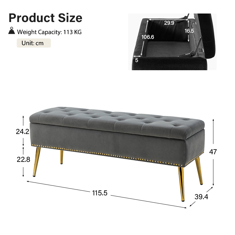 Lenore Upholstered Storage Bench