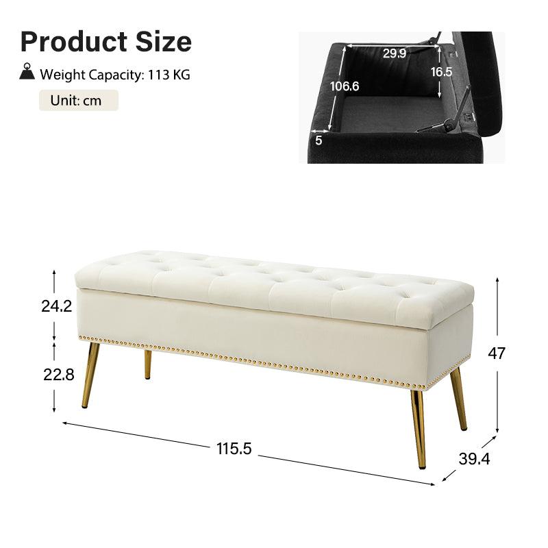 Lenore Upholstered Storage Bench