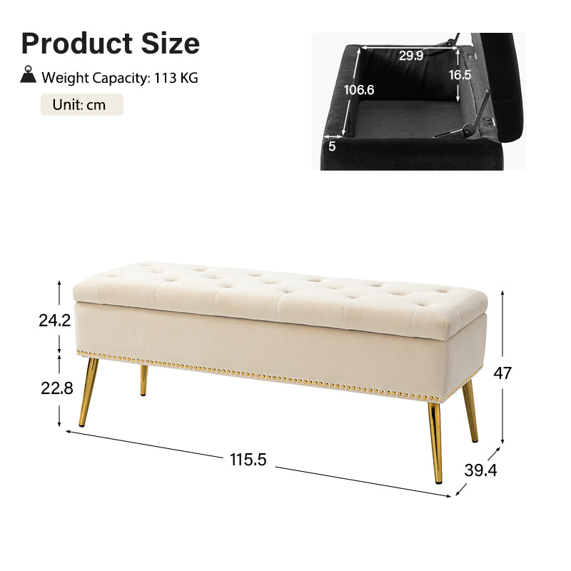 Lenore Upholstered Storage Bench