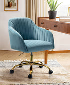 Bright Velvet Office Chair