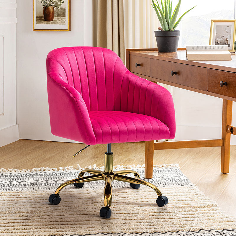 Bright Velvet Office Chair