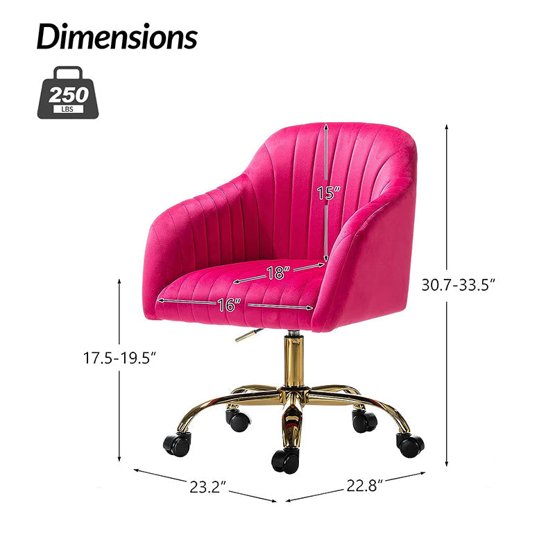 Bright Velvet Office Chair