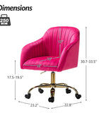 Bright Velvet Office Chair