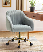 Bright Velvet Office Chair