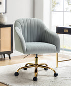 Bright Velvet Office Chair