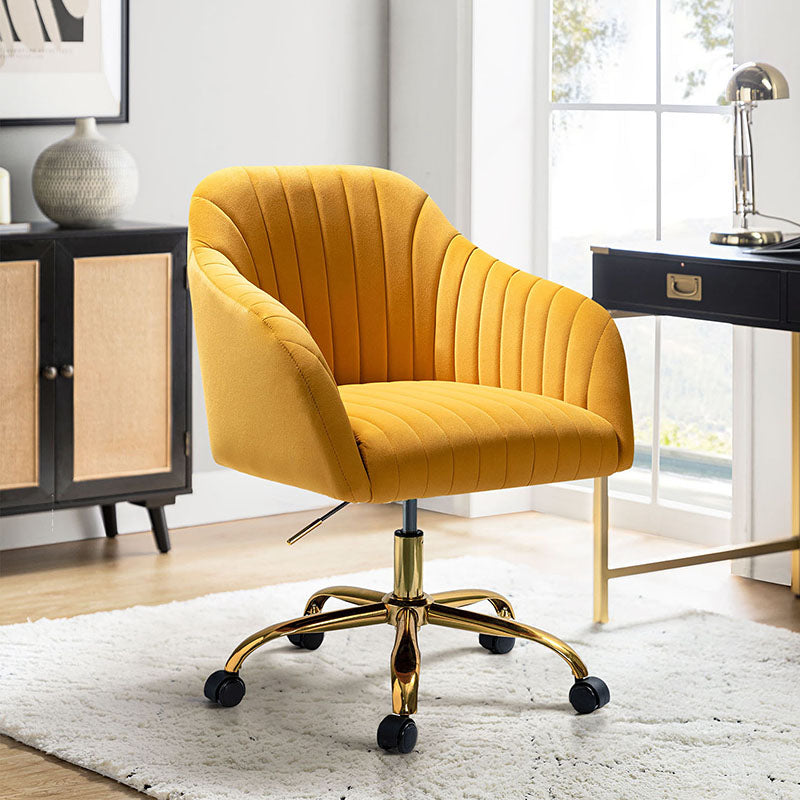 Bright Velvet Office Chair