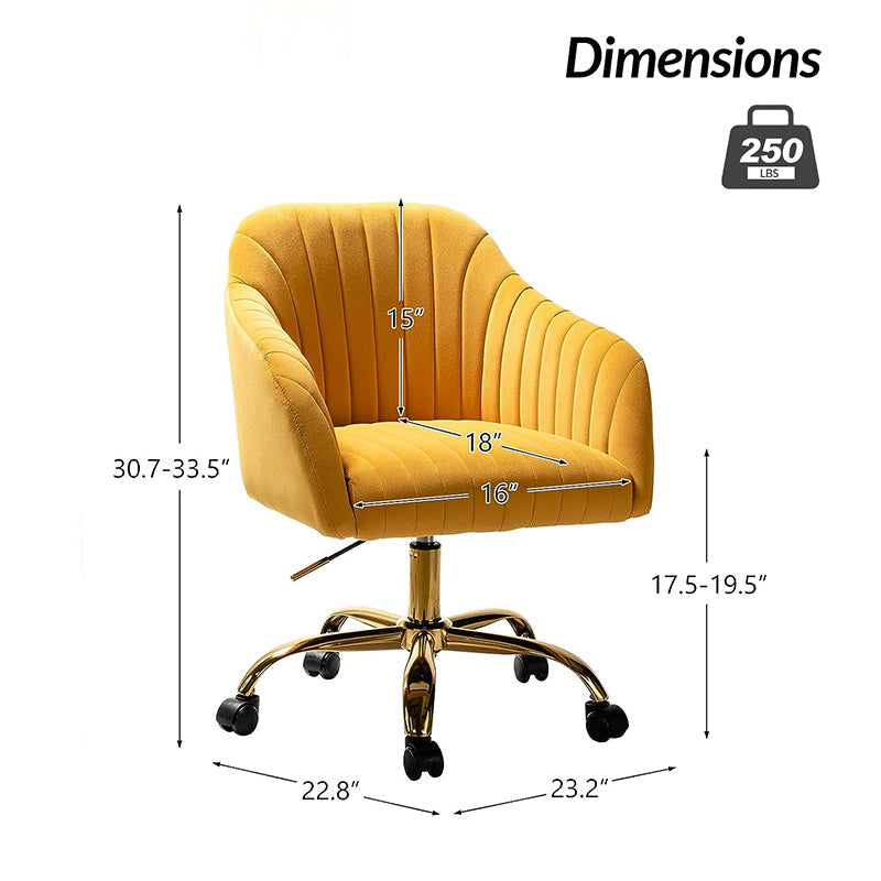 Bright Velvet Office Chair