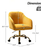 Bright Velvet Office Chair