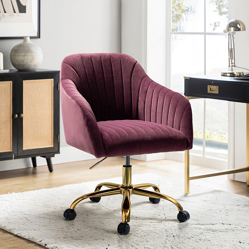 Bright Velvet Office Chair