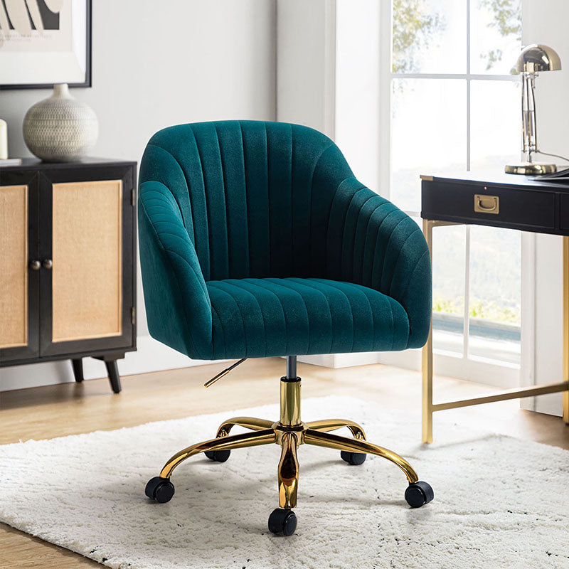 Bright Velvet Office Chair