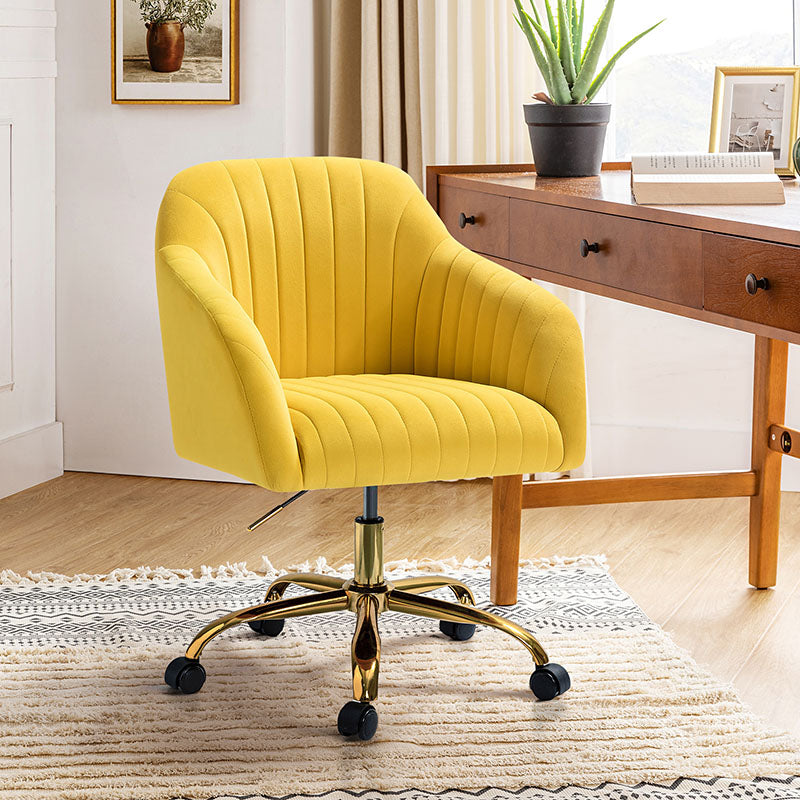 Bright Velvet Office Chair