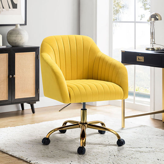 Bright Velvet Office Chair