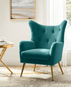 Isabelle Wingback Velvet Armchair