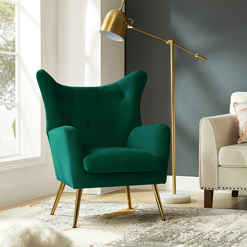 Isabelle Wingback Velvet Armchair