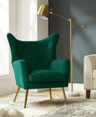 Isabelle Wingback Velvet Armchair