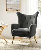 Isabelle Wingback Velvet Armchair