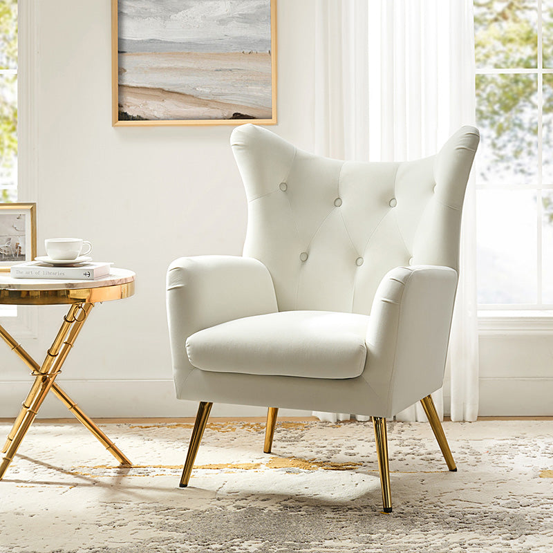 Isabelle Wingback Velvet Armchair