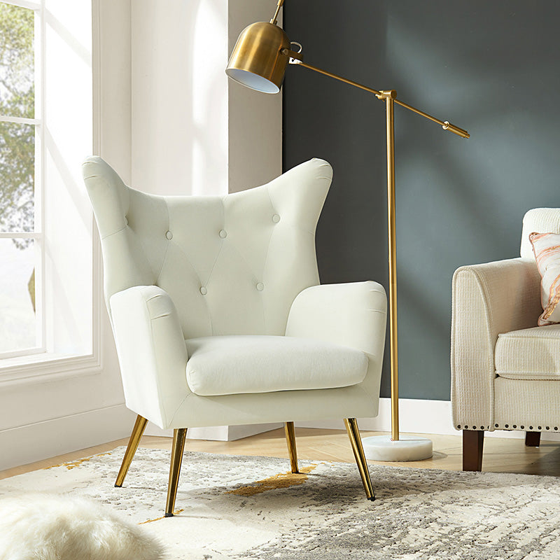 Isabelle Wingback Velvet Armchair