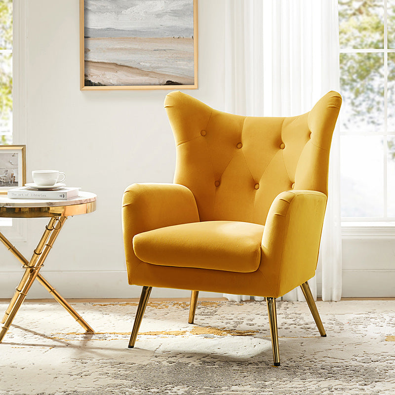 Isabelle Wingback Velvet Armchair