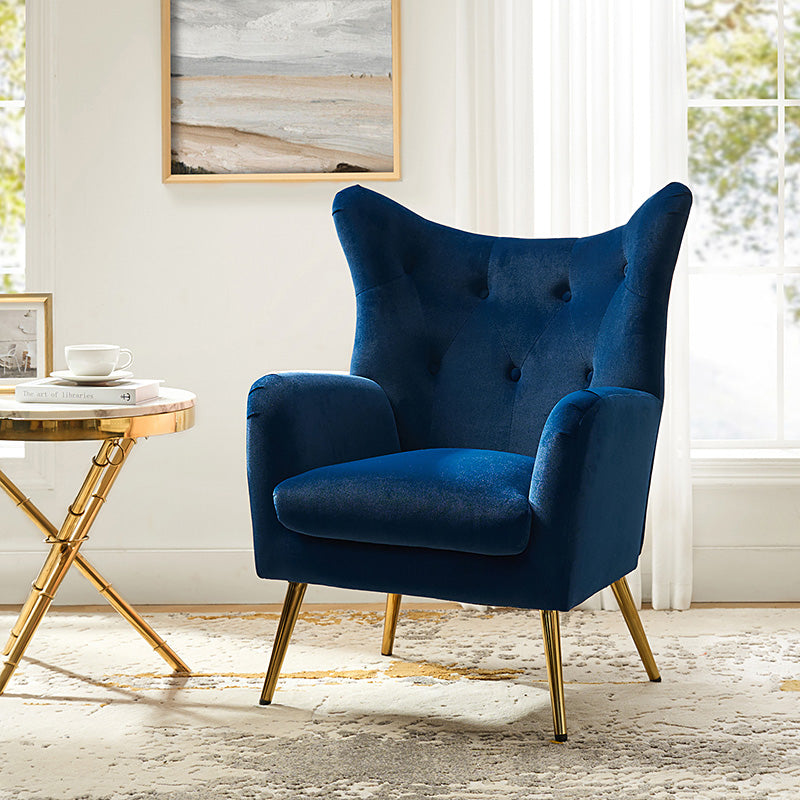 Isabelle Wingback Velvet Armchair