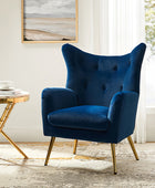 Isabelle Wingback Velvet Armchair