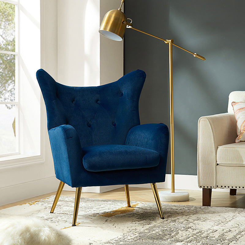 Isabelle Wingback Velvet Armchair