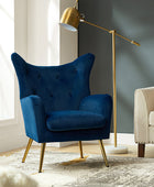 Isabelle Wingback Velvet Armchair