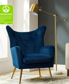 Isabelle Wingback Velvet Armchair