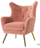 Isabelle Wingback Velvet Armchair