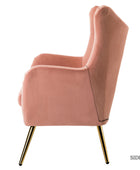 Isabelle Wingback Velvet Armchair