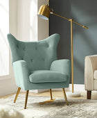 Isabelle Wingback Velvet Armchair