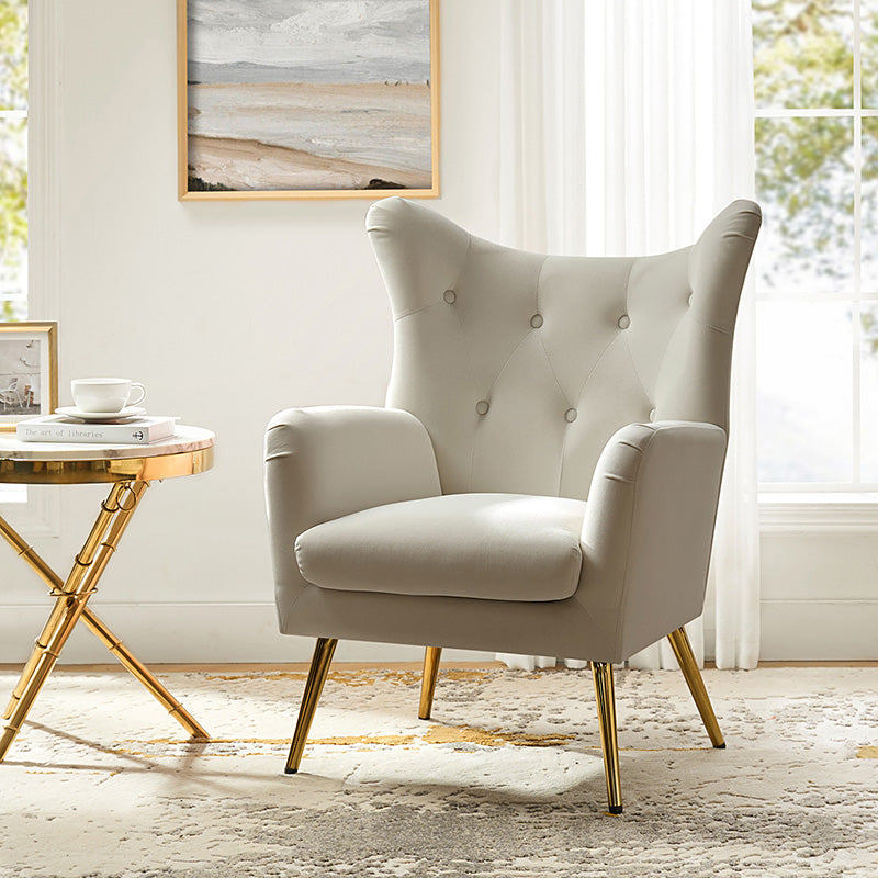 Isabelle Wingback Velvet Armchair