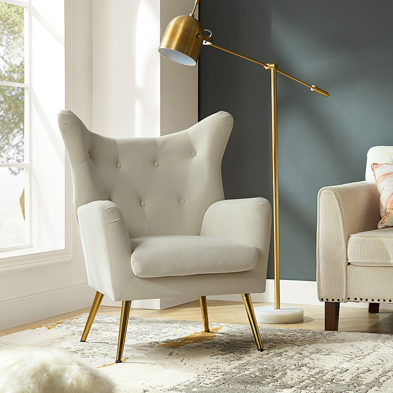 Isabelle Wingback Velvet Armchair