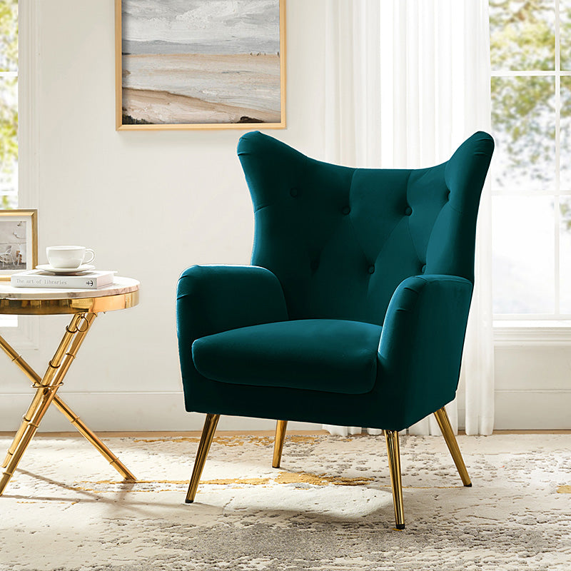 Isabelle Wingback Velvet Armchair