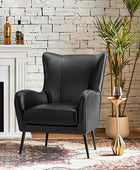 Shepherd Wingback Vegan Leather Armchair