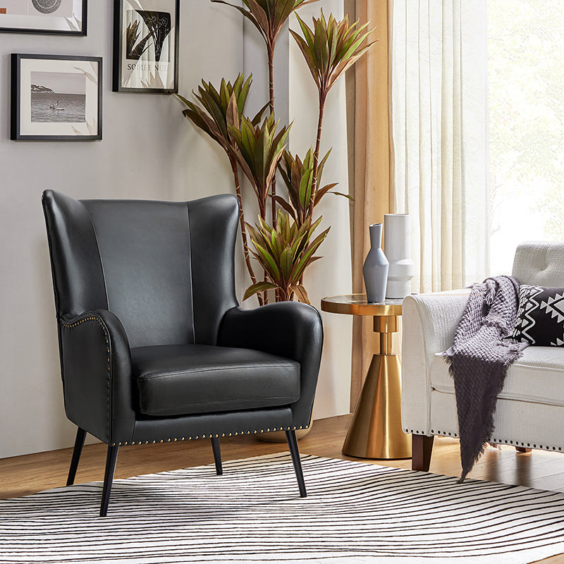 Shepherd Wingback Vegan Leather Armchair