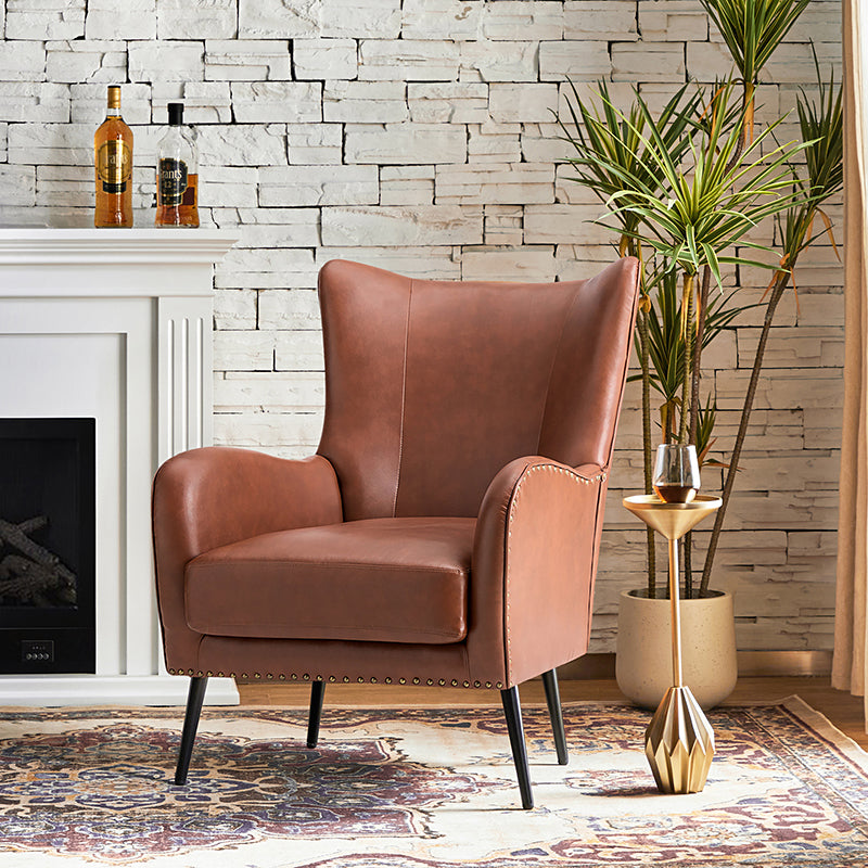 Shepherd Wingback Vegan Leather Armchair