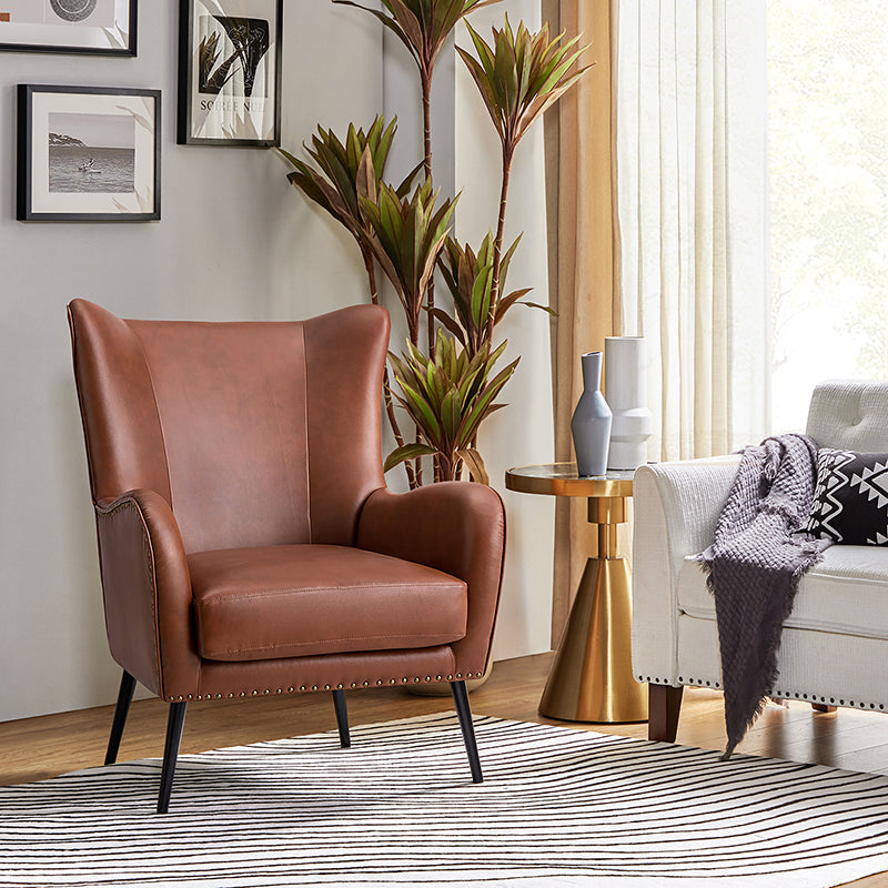 Shepherd Wingback Vegan Leather Armchair