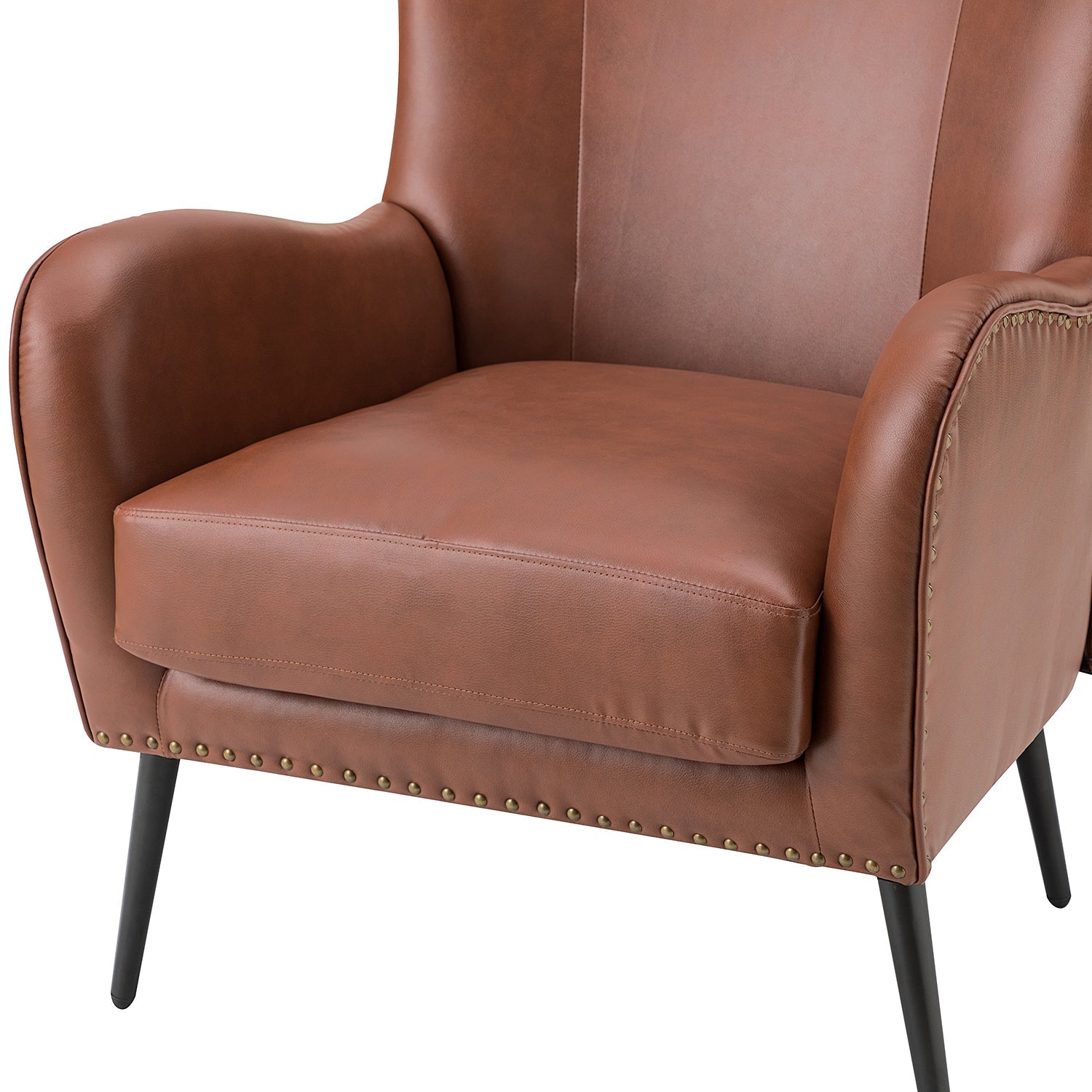 Shepherd Wingback Vegan Leather Armchair