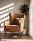 Shepherd Wingback Vegan Leather Armchair