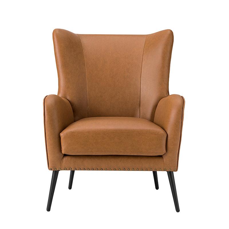 Shepherd Wingback Vegan Leather Armchair - Hulala Home