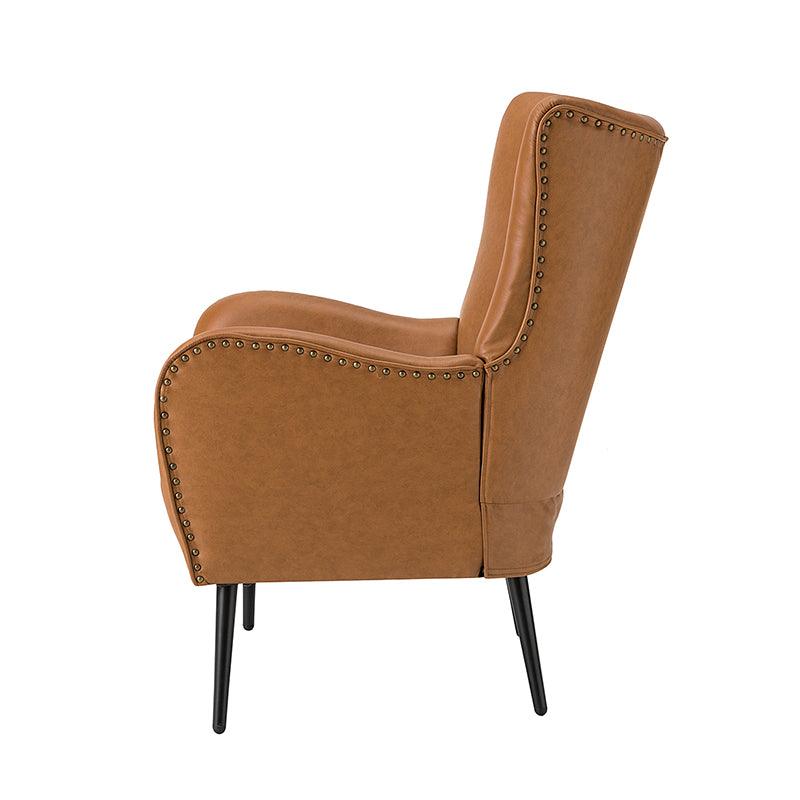 Shepherd Wingback Vegan Leather Armchair - Hulala Home