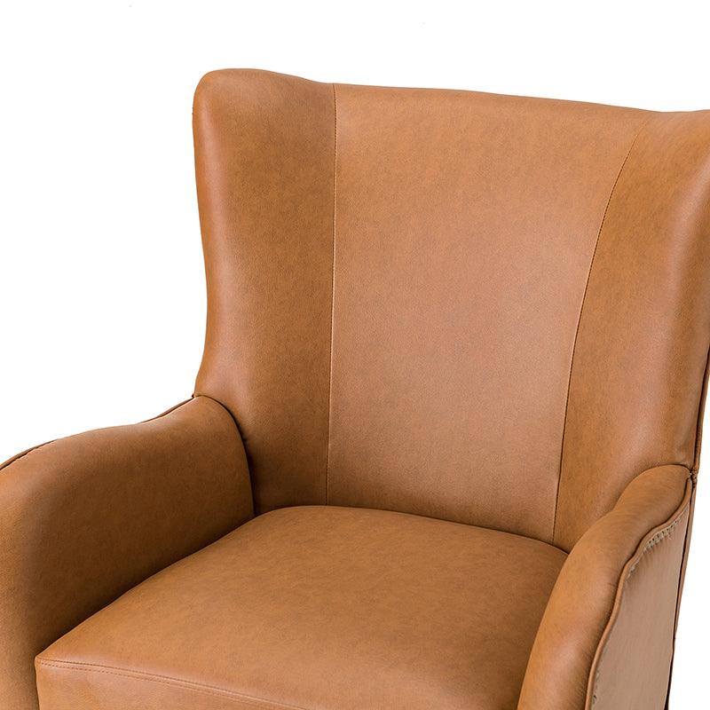 Shepherd Wingback Vegan Leather Armchair - Hulala Home