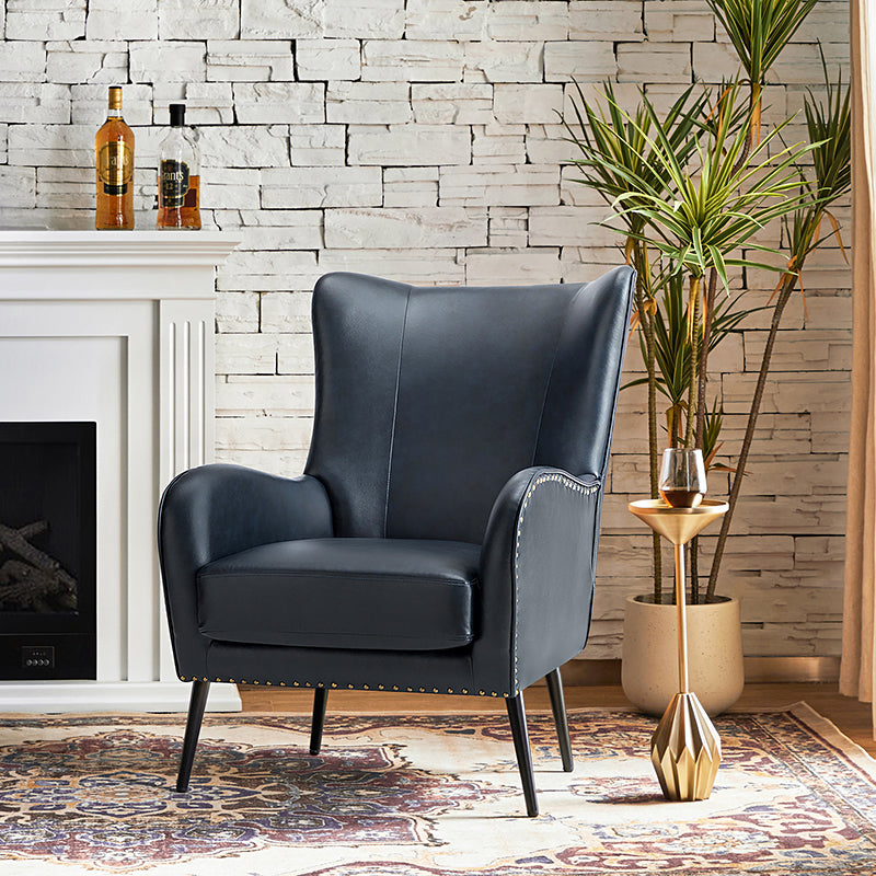 Shepherd Wingback Vegan Leather Armchair